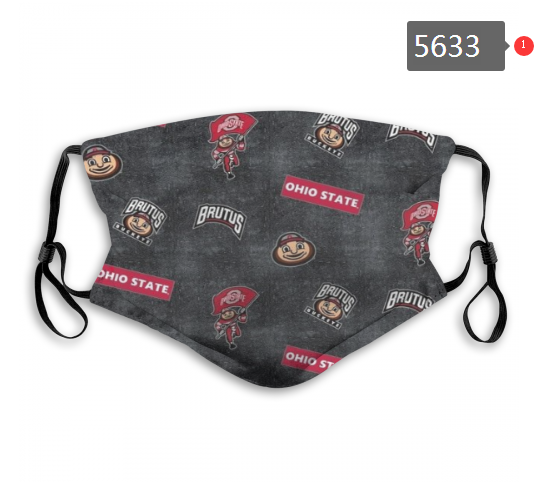 2020 NCAA Ohio State Buckeyes #7 Dust mask with filter->ncaa dust mask->Sports Accessory